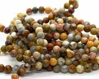 Australian Crazy Lace Agate Beads_6mm Rounds_Bead Strand_Agate Beads
