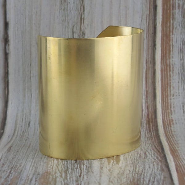 1 pc) 2-1/2" Brass Cuff Bracelet Blank Raw Brass Base