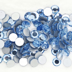 10 pcs) SS34 vintage Swarovski Flatbacks_Light Sapphire_Art. #2000_Nail Art Bling_Dancesport