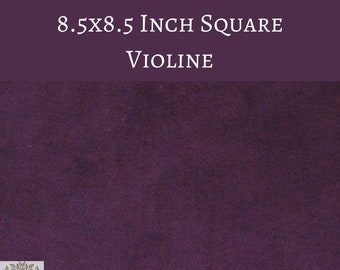 1 feuille) 8,5 pouces de tissu ultra-suède carré Violine Purple