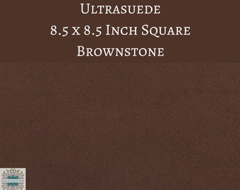 1 sheet) 8.5 Inch Square Ultrasuede Fabric Brownstone