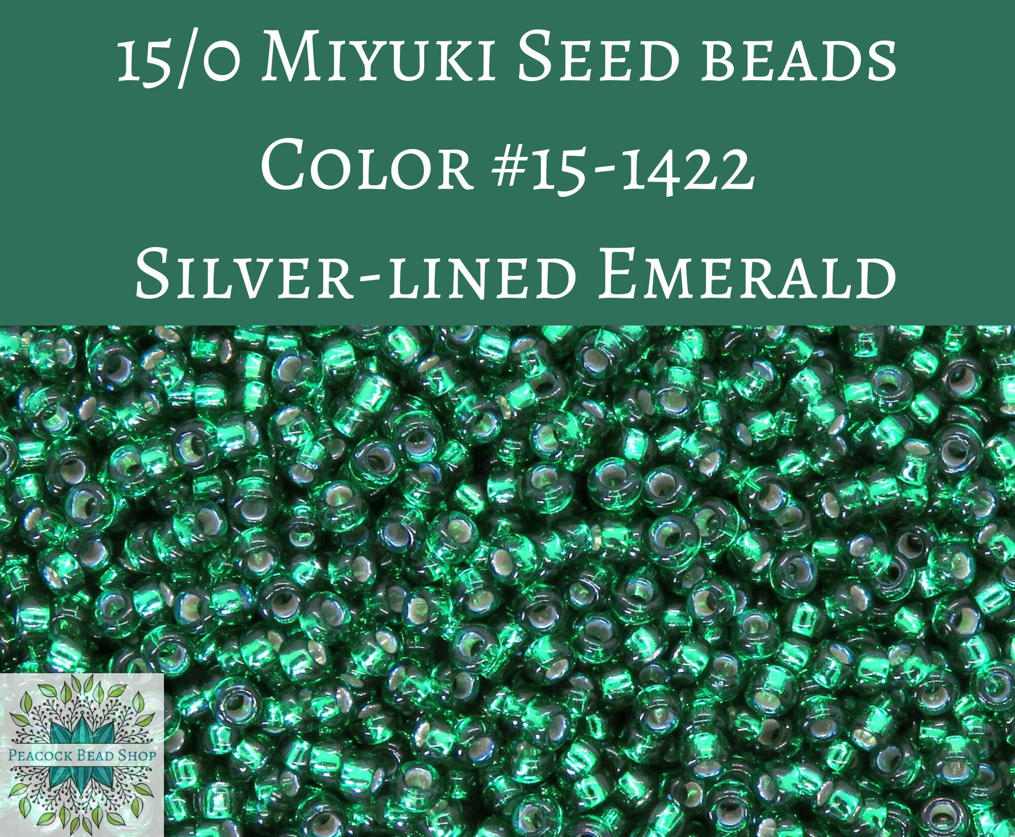 15-1422, Miyuki 8.2g SL Emerald 15-1422, Miyuki 8.2g SL Emerald