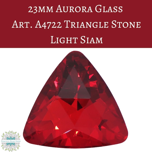 1 pc) 23mm Aurora Crystal Glass Triangle Stone Light Siam