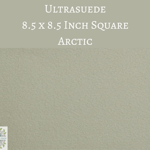 1 sheet) 8.5 inch Square Ultrasuede Fabric Arctic