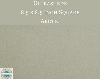 1 sheet) 8.5 inch Square Ultrasuede Fabric Arctic