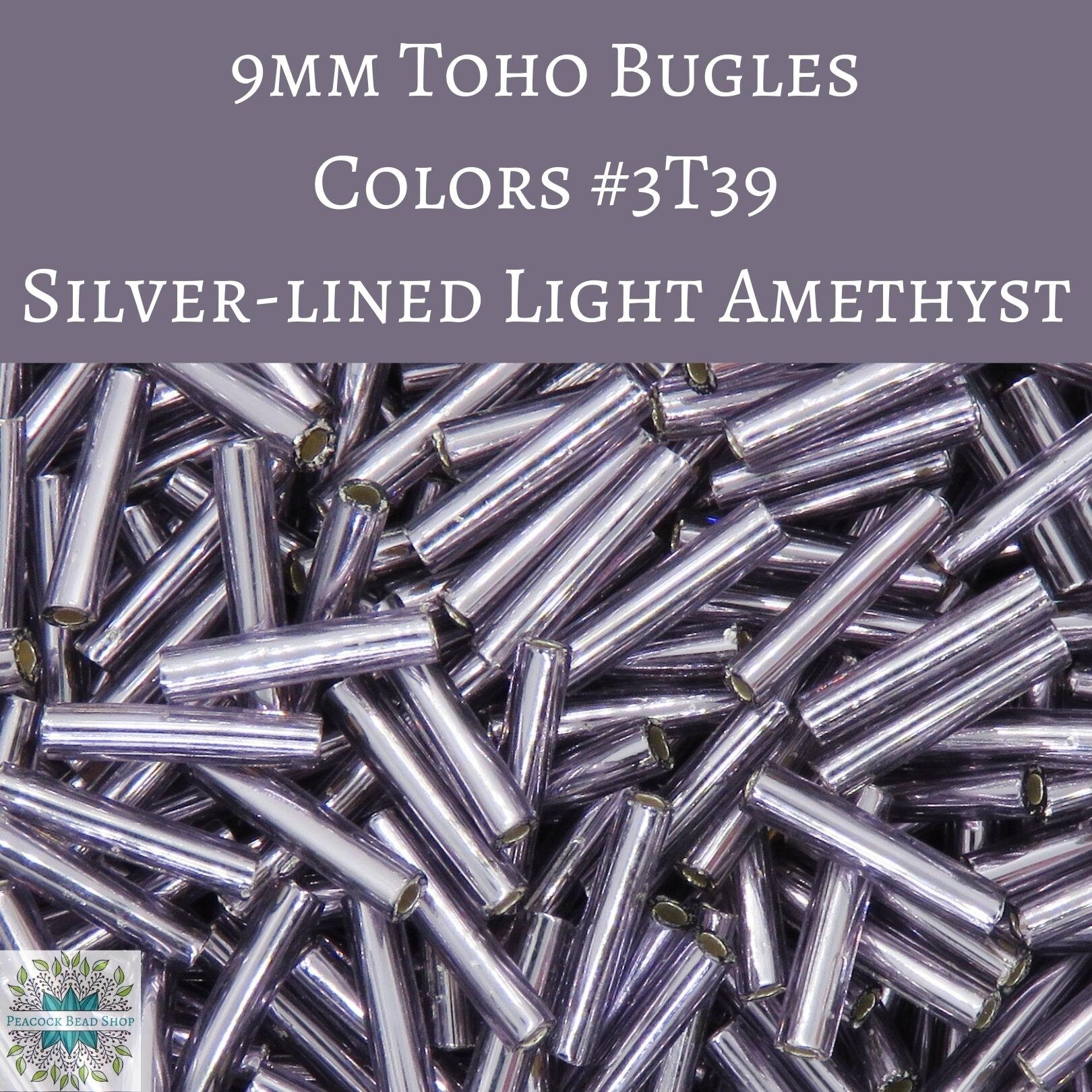Silver Lined Medium Blue - Bugle, #3 25g Silver Lined Medium Blue - Bugle, #3 25g
