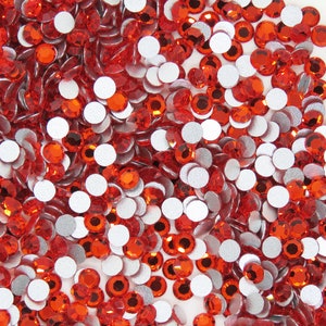 50 piezas) SS9 Jacinto Naranja Preciosa Crystal Flatbacks_Nail Art_Rhinestones