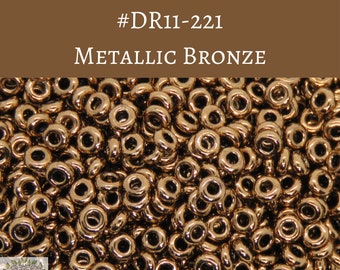 9 grams) 11/0 Toho Demi Rounds#221 Metallic Bronze