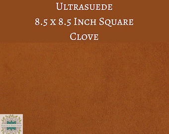 1 sheet) 8.5 inch Square Ultrasuede Fabric Clove