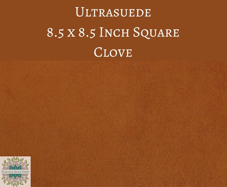 1 sheet 8.5 inch Square Ultrasuede Fabric Clove image 1