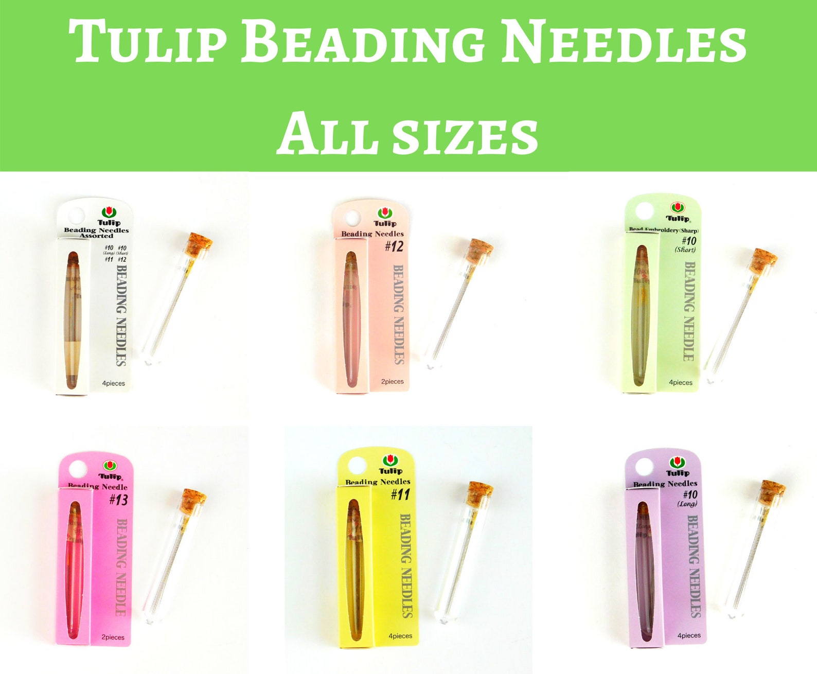 Tulip Beading Needles_All Sizes_Bead Embroidery_Beadweaving Etsy