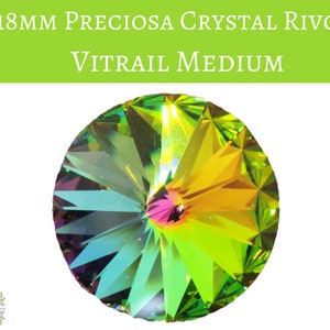 1 pièce) 18 mm Preciosa Crystal Rivoli_Vitrail Medium