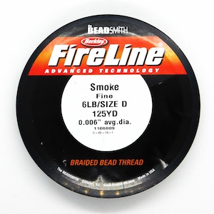 125 yards Fireline 6lb_Smoke Fireline_Size D_Beading_Bead Thread_Bead Embroidery_Jewelry Design_