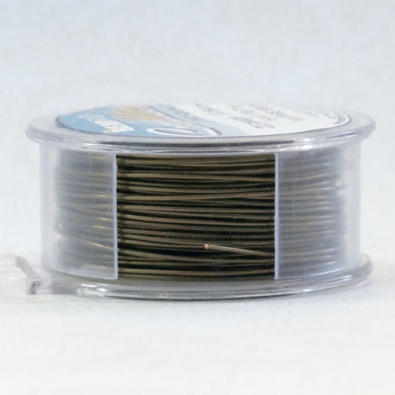 22 gauge Wire/_Vintage Bronze /_15 Yard Spool/_Dead Soft/_Antiqued Brass/_Brown/_Steampunk/_Victorian