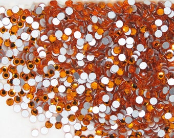 100 pcs) SS7 Sun Orange Preciosa Crystal Flatbacks_Nail Art_Rhinestones