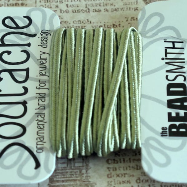 2.4mm Soutache Cord_Celery Green_3 Yards_Millinery Supply_