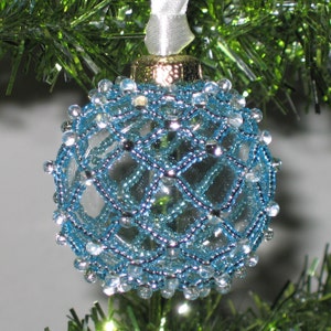 Instant Download PDF) Bead Netted Ornament Tutorial for 1.75&quot; Bulb