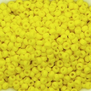11 grams) Size 11/0 Miyuki Seed Beads #404 Opaque Canary Yellow