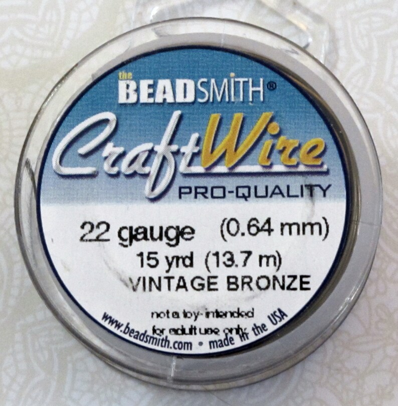 22 gauge Wire/_Vintage Bronze /_15 Yard Spool/_Dead Soft/_Antiqued Brass/_Brown/_Steampunk/_Victorian