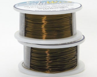 30 yards) 26 gauge Beadsmith Vintage Bronze Wire Dead Soft