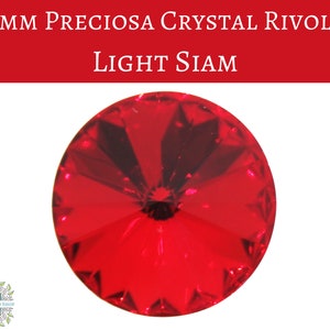2 pieces) 14mm Preciosa Crystal Rivolis_Light Siam