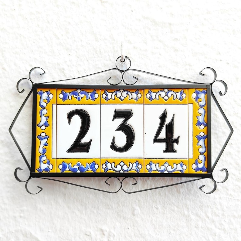 Sevillian Ceramic Letters and Numbers 11cm - Customizable - Handmade ...