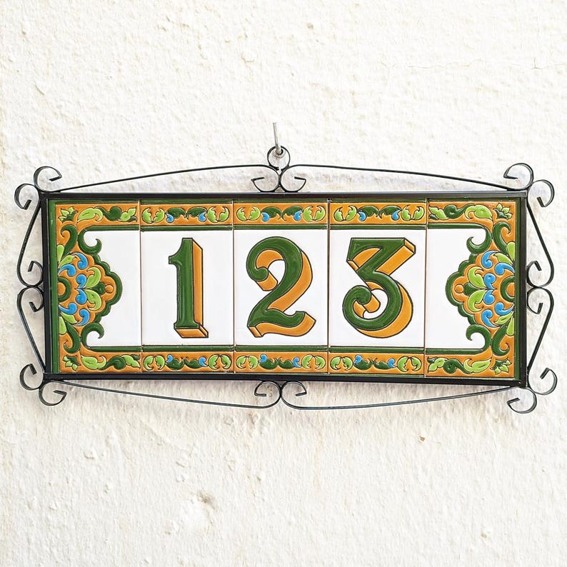 Large Sevillian Ceramic Letters and Numbers 15cm - Customizable ...