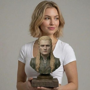 Modelo 3D de Legolas: Busto de Legolas em STL, Busto de Arqueiro Élfico em STL, FDM, Modelo 3D de O Senhor dos Anéis, Modelo de Diagrama de O Senhor dos Anéis, Download Digital