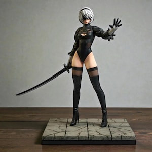 2B - Modèle 3D Nier Automata : modèle 3D Yorha 2B, fichier STL 2B, modèle 3D de haute qualité, modèle 3D d'anime, fichier STL d'anime, fichier STL Nier Automata