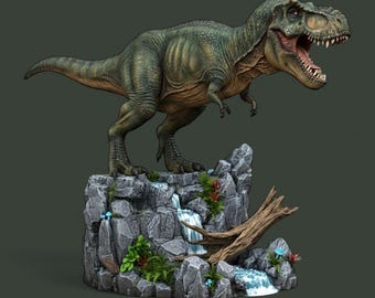 Modelo 3D de T-rex: archivo STL de Trex, modelo 3D de alta calidad, modelo 3D de dinosaurio, archivo STL de estatua de T-rex, archivo de impresora 3D de dinosaurio