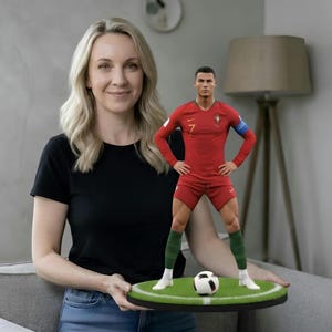 Cristiano Ronaldo 3D Model : Ronaldo STL File , Football 3D Model , Football Players Stl File , Ronaldo 3D Print File , Ronaldo Statue
