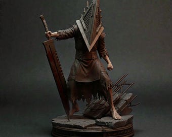 Pyramid Head Silent Hill STL File | Horror Game Statue 3D Print Model | Horror Statue | Silent Hill 3D Model | 3D Action Model |