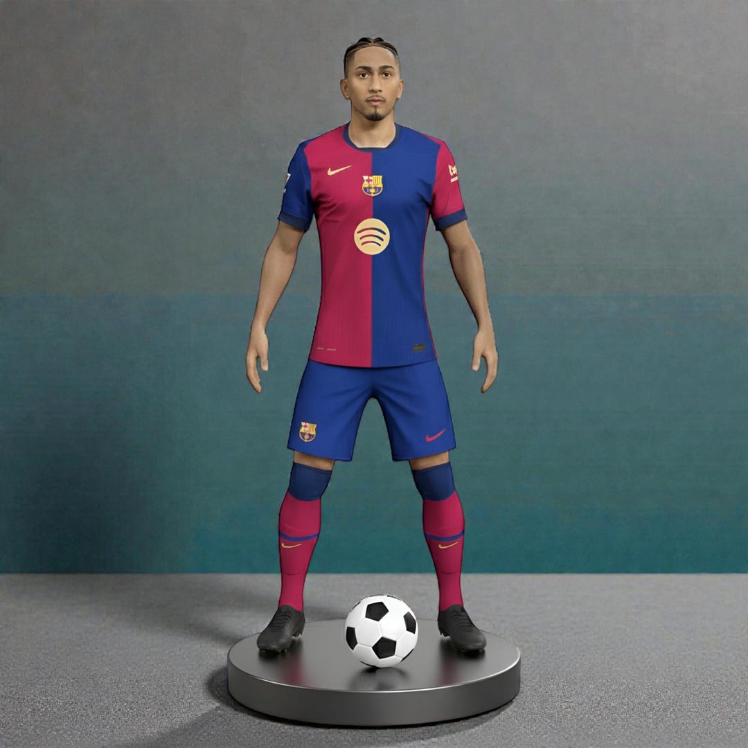 Raphinha 3D Model : Raphinha STL File , Football 3D Model , Football ...