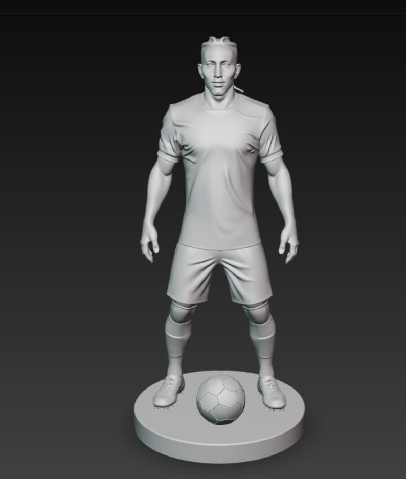 Raphinha 3D Model : Raphinha STL File , Football 3D Model , Football ...