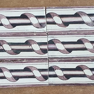 Azulejos antiguos de Delft con borde, panel de pared holandés del siglo XVIII, conjunto de decoración floral 18