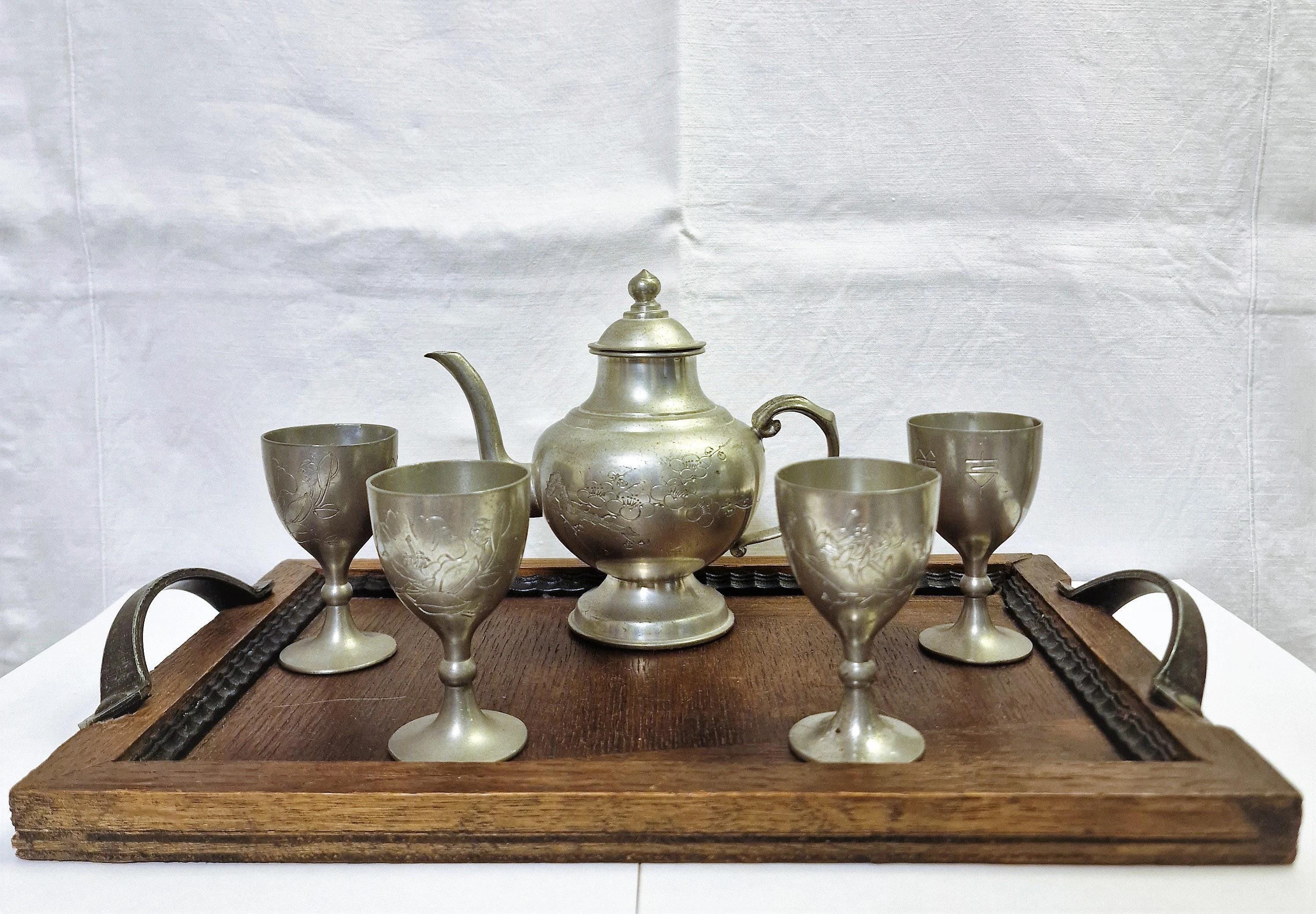 Pewter Sake Set - Etsy