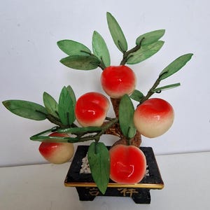 Chinese midcentury flower pot stone gem