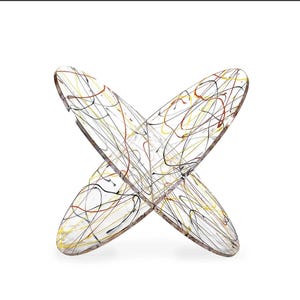 Plexiglass magazine rack, Italian artistic side table, object d'art