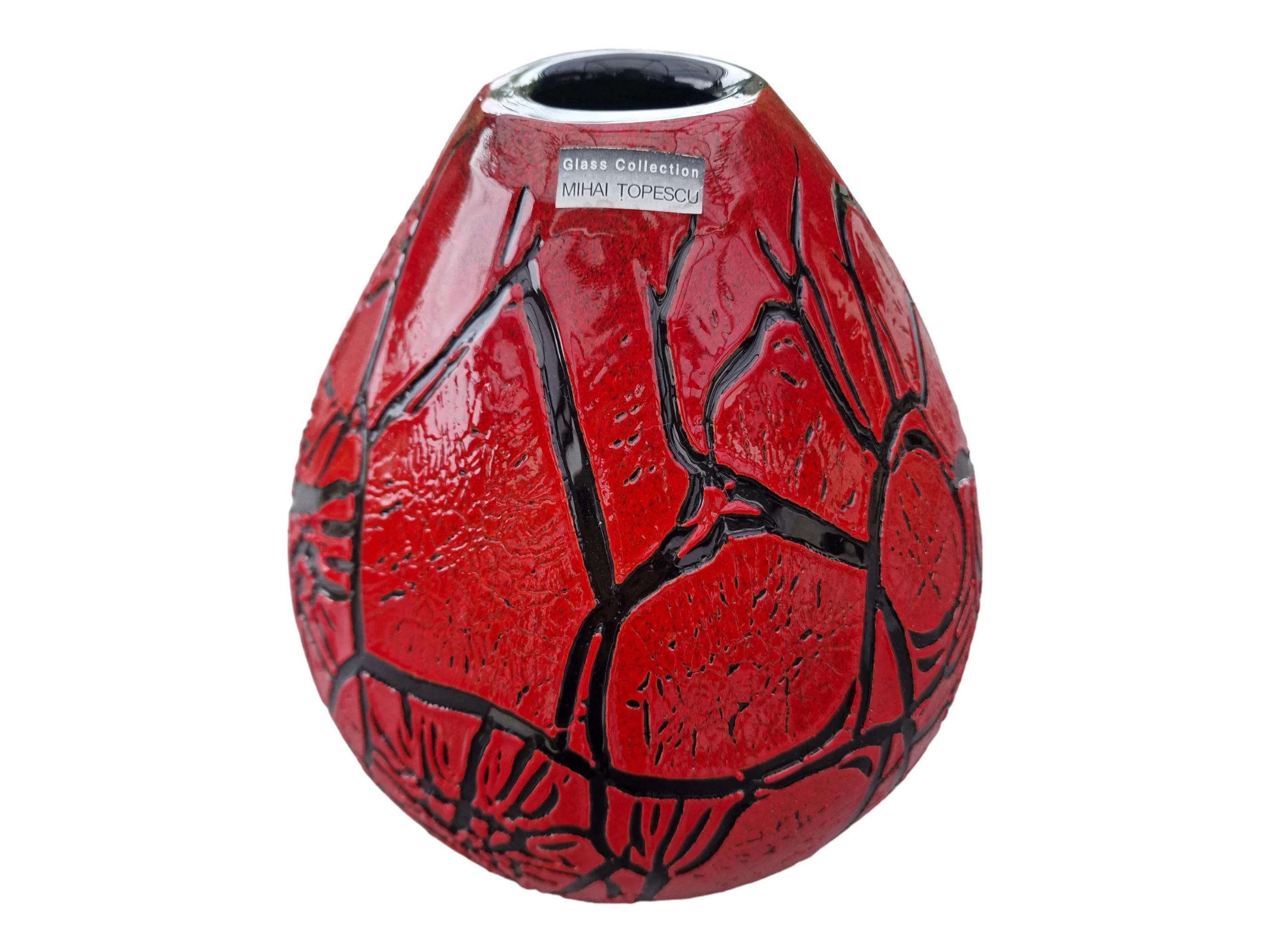 Mihai Topescu Glass Vase - Etsy