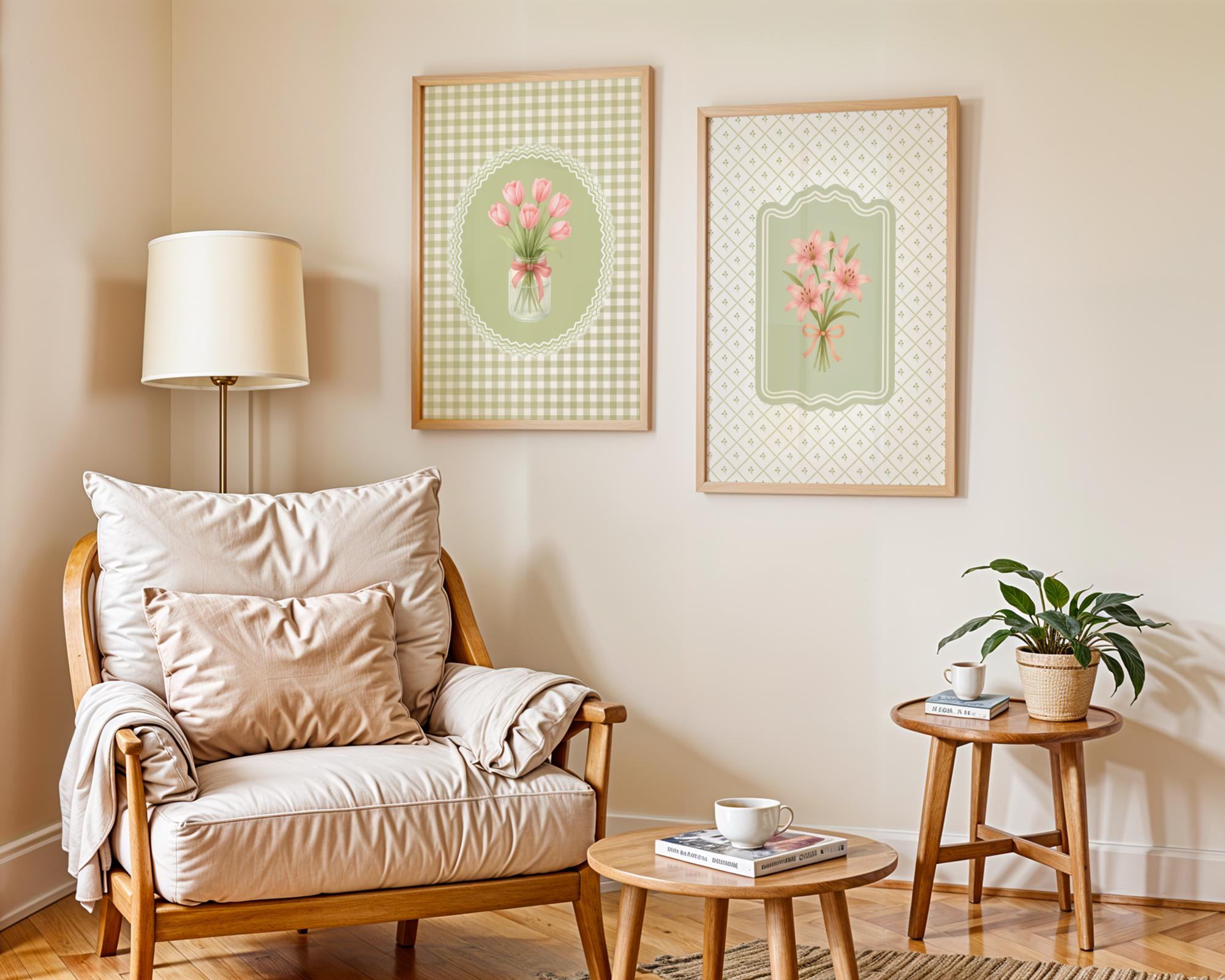 Vintage Floral Wall Art Printable, Cottagecore Botanical Flower Print ...