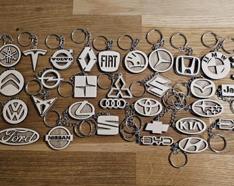 Car Logo Keychain Laser Cut Files | Auto Brand Designs (SVG, DXF, AI)