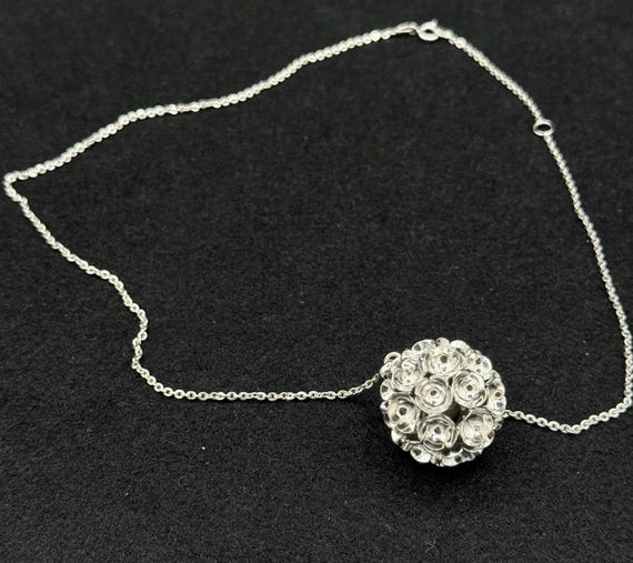 Vintage Liisa Vitali "Spring" Kevät Silver Pendant Necklace – Finnish Design, 925 View 6