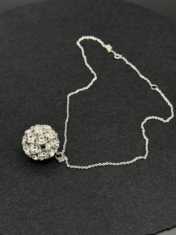 Vintage Liisa Vitali "Spring" Kevät Silver Pendant Necklace – Finnish Design, 925 View 3
