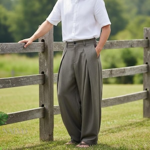 White Flowy Pants Men - Etsy