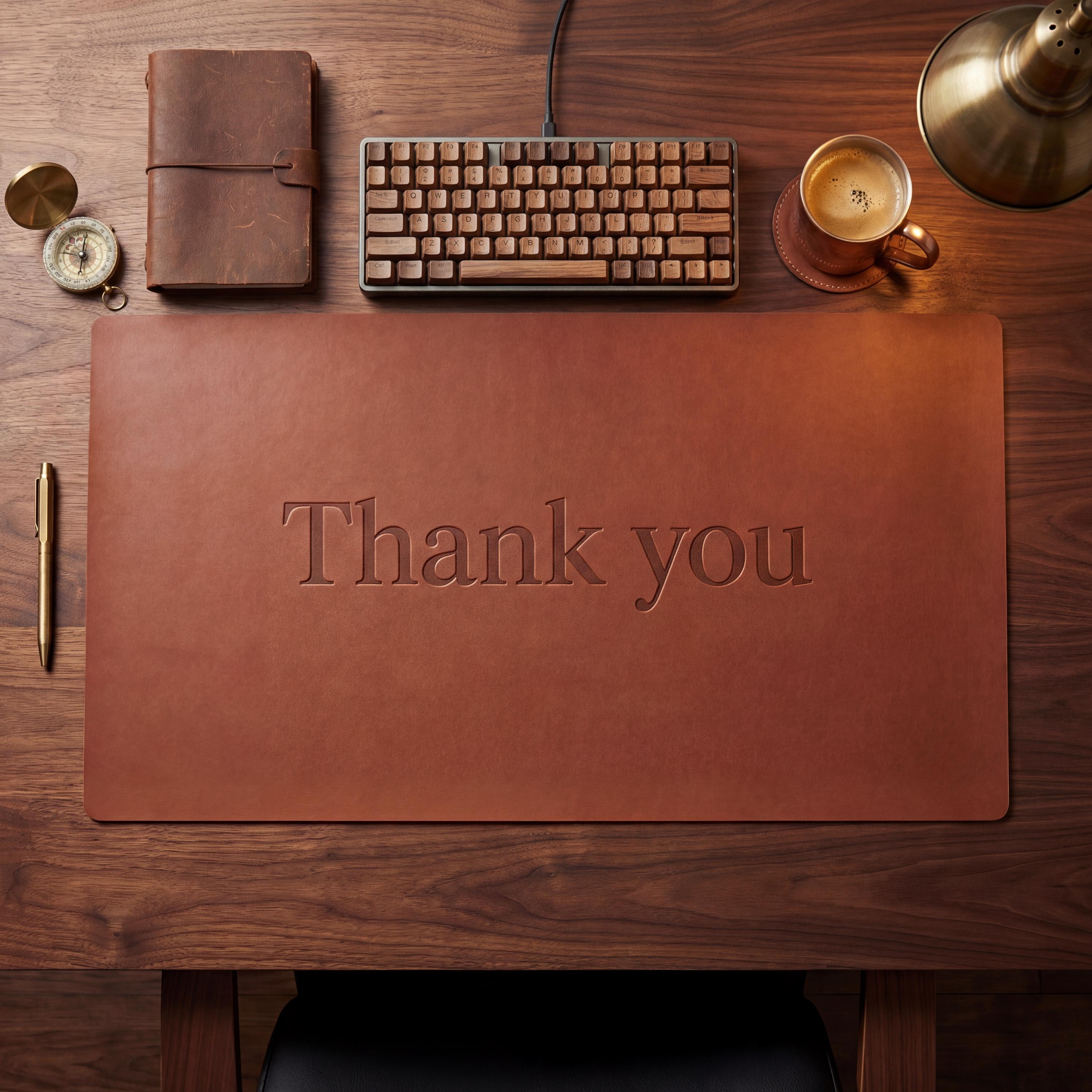 Personalized Leather Desk Mat, Custom Name Desk Pad, Large Mouse Pad ...