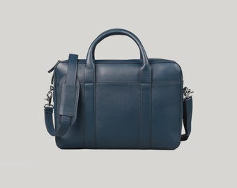 The Midnight Blue Leather Briefcase