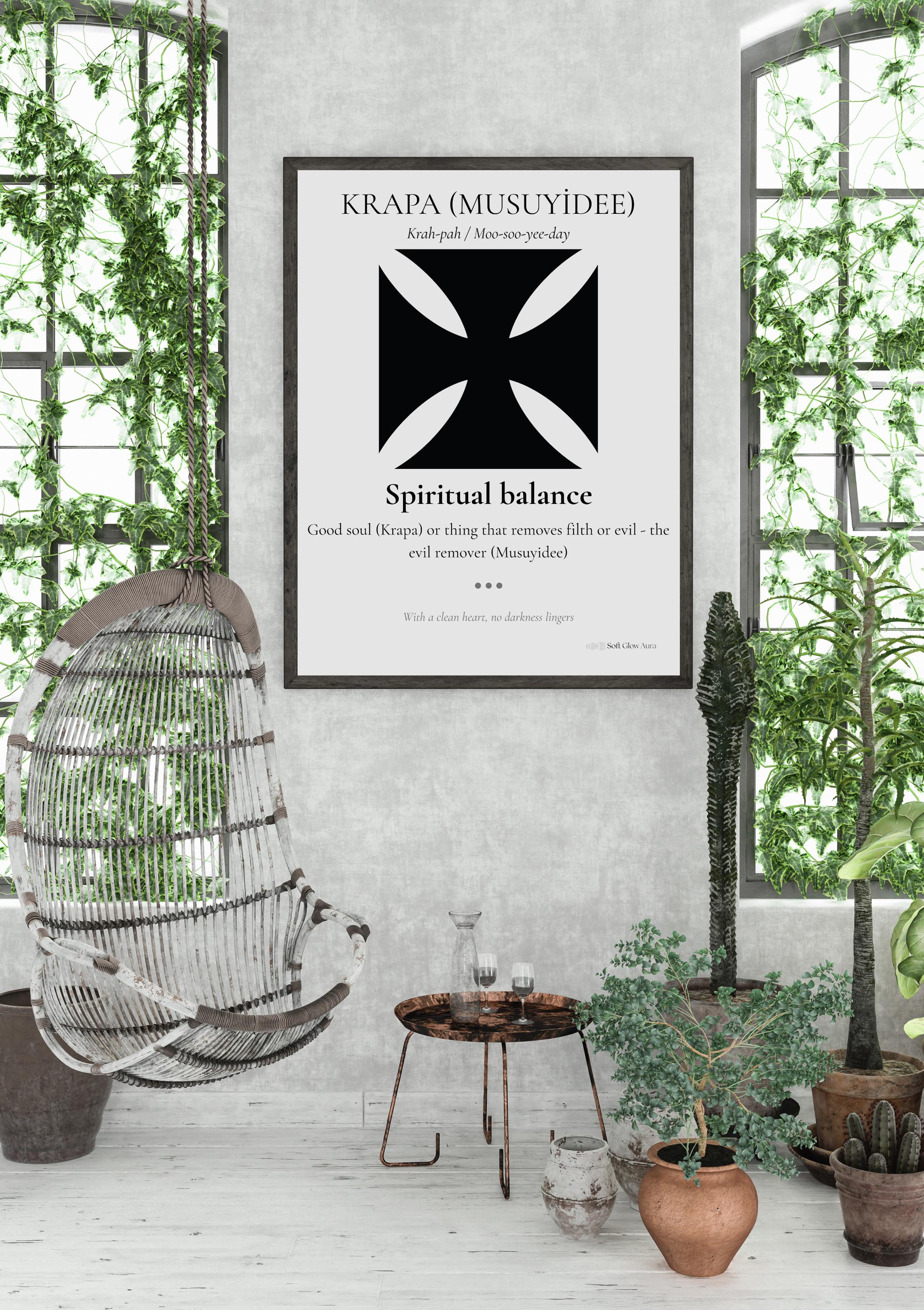 Adinkra Symbol Print – Krapa Musuyidee – African Wall Art