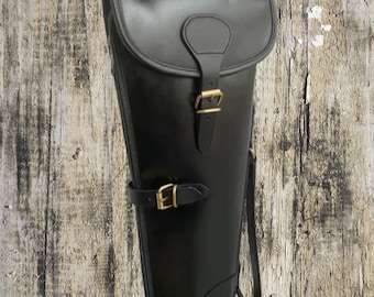 Funda de cuero para rifle, funda para escopeta hecha a mano, funda para pistola estilo western, funda de cuero de grano completo para rifle, regalo de caza para él
