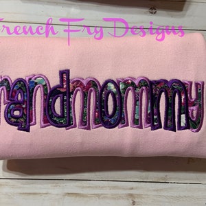 GRANDMOMMY applique Short-Sleeve Brag T-Shirt for GRANDMOTHER