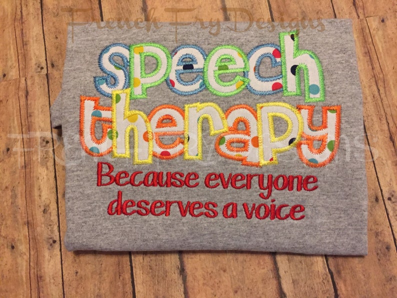 Speech Therapy Appliqued SweatShirt Customized Everyone Deserves a Voice image 1